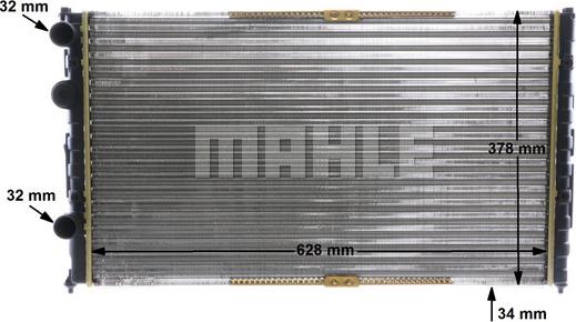 MAHLE CR 1535 000S - Радиатор, охлаждане на двигателя vvparts.bg