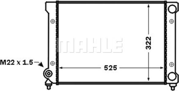 MAHLE CR 1532 000S - Радиатор, охлаждане на двигателя vvparts.bg