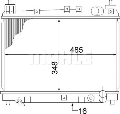 MAHLE CR 1524 000S - Радиатор, охлаждане на двигателя vvparts.bg