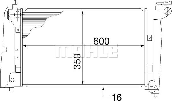 MAHLE CR 1526 000S - Радиатор, охлаждане на двигателя vvparts.bg