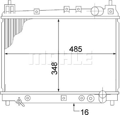 MAHLE CR 1523 000S - Радиатор, охлаждане на двигателя vvparts.bg