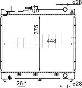 MAHLE CR 1576 000S - Радиатор, охлаждане на двигателя vvparts.bg