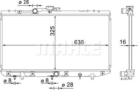 MAHLE CR 1699 000S - Радиатор, охлаждане на двигателя vvparts.bg