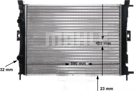 MAHLE CR 1690 000S - Радиатор, охлаждане на двигателя vvparts.bg