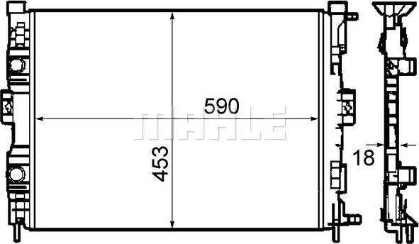 MAHLE CR 1690 000S - Радиатор, охлаждане на двигателя vvparts.bg