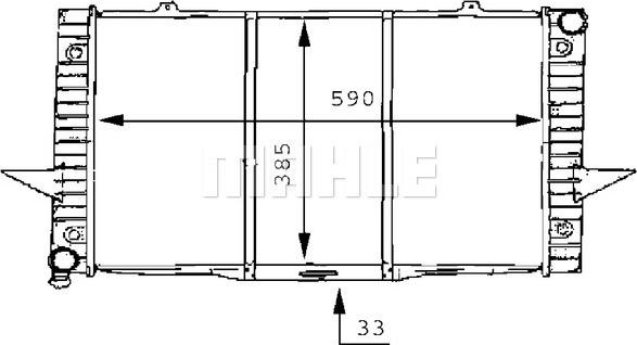 MAHLE CR 165 000S - Радиатор, охлаждане на двигателя vvparts.bg