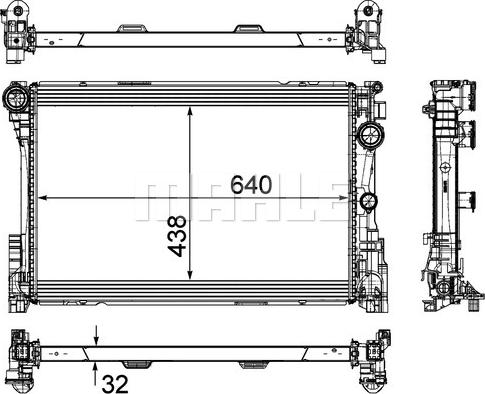 MAHLE CR 1684 000P - Радиатор, охлаждане на двигателя vvparts.bg