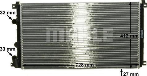 MAHLE CR 1683 000S - Радиатор, охлаждане на двигателя vvparts.bg