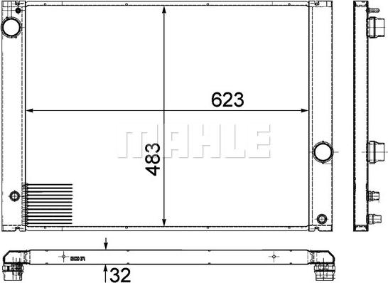 MAHLE CR 1682 000P - Радиатор, охлаждане на двигателя vvparts.bg