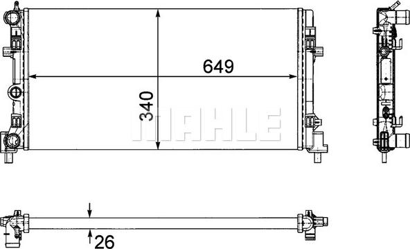 MAHLE CR 1096 000P - Радиатор, охлаждане на двигателя vvparts.bg