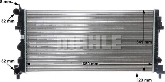 MAHLE CR 1096 000S - Радиатор, охлаждане на двигателя vvparts.bg