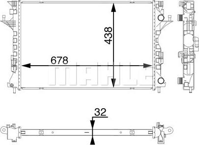 MAHLE CR 1061 000S - Радиатор, охлаждане на двигателя vvparts.bg