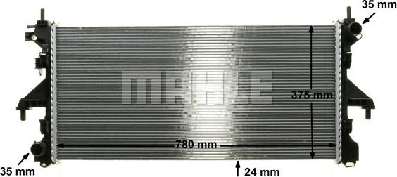 MAHLE CR 1068 000P - Радиатор, охлаждане на двигателя vvparts.bg