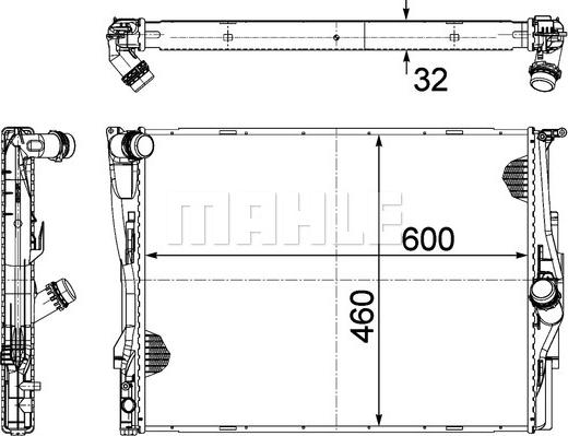 MAHLE CR 1089 000P - Радиатор, охлаждане на двигателя vvparts.bg