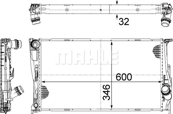 MAHLE CR 1084 000S - Радиатор, охлаждане на двигателя vvparts.bg