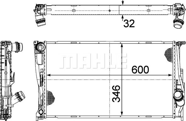 MAHLE CR 1086 000P - Радиатор, охлаждане на двигателя vvparts.bg