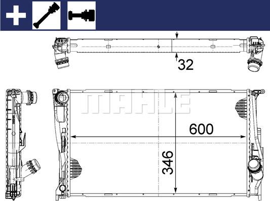 MAHLE CR 1086 000S - Радиатор, охлаждане на двигателя vvparts.bg