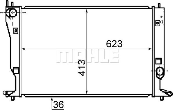 MAHLE CR 1081 000S - Радиатор, охлаждане на двигателя vvparts.bg