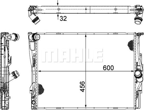 MAHLE CR 1088 000P - Радиатор, охлаждане на двигателя vvparts.bg