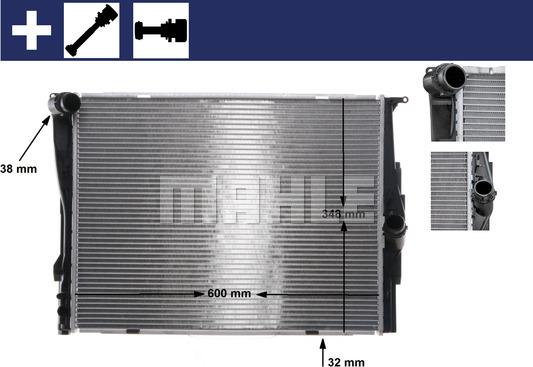 MAHLE CR 1088 000S - Радиатор, охлаждане на двигателя vvparts.bg