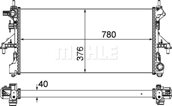 MAHLE CR 1034 000P - Радиатор, охлаждане на двигателя vvparts.bg