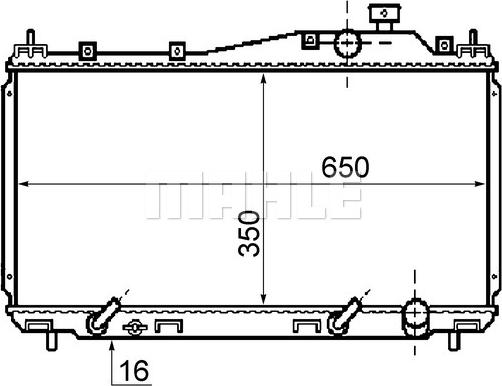 MAHLE CR 1070 000S - Радиатор, охлаждане на двигателя vvparts.bg