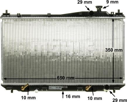 MAHLE CR 1070 000S - Радиатор, охлаждане на двигателя vvparts.bg