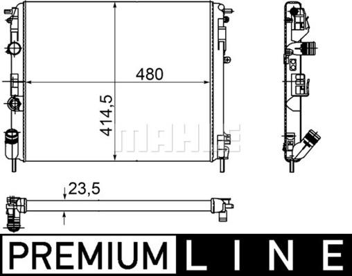 MAHLE CR 1145 000P - Радиатор, охлаждане на двигателя vvparts.bg