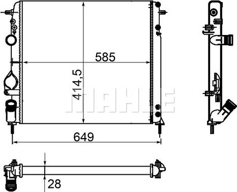 MAHLE CR 1146 000P - Радиатор, охлаждане на двигателя vvparts.bg