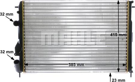 MAHLE CR 1146 000S - Радиатор, охлаждане на двигателя vvparts.bg