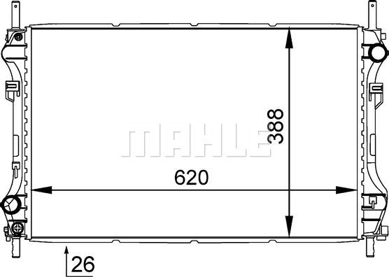 MAHLE CR 1140 000S - Радиатор, охлаждане на двигателя vvparts.bg