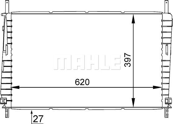 MAHLE CR 1141 000S - Радиатор, охлаждане на двигателя vvparts.bg