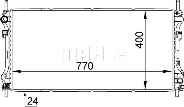 MAHLE CR 1143 000S - Радиатор, охлаждане на двигателя vvparts.bg