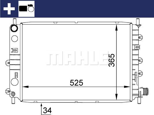 MAHLE CR 1142 000S - Радиатор, охлаждане на двигателя vvparts.bg