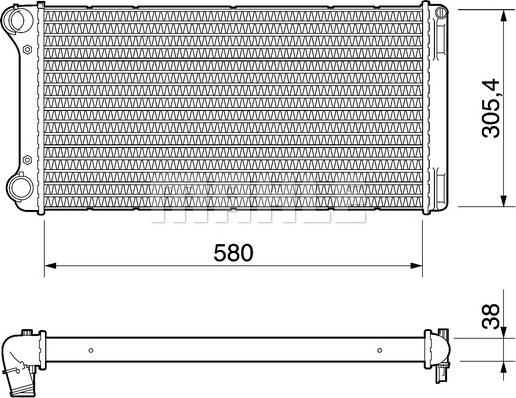 MAHLE CR 1109 000P - Радиатор, охлаждане на двигателя vvparts.bg