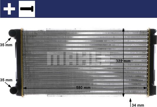 MAHLE CR 1109 000S - Радиатор, охлаждане на двигателя vvparts.bg