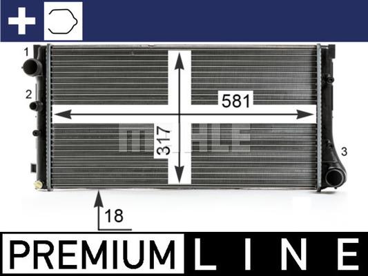 MAHLE CR 11 000P - Радиатор, охлаждане на двигателя vvparts.bg