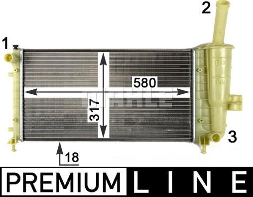 MAHLE CR 1108 000P - Радиатор, охлаждане на двигателя vvparts.bg