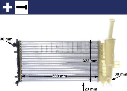 MAHLE CR 1108 000S - Радиатор, охлаждане на двигателя vvparts.bg