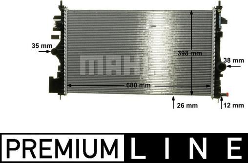 MAHLE CR 1102 000P - Радиатор, охлаждане на двигателя vvparts.bg