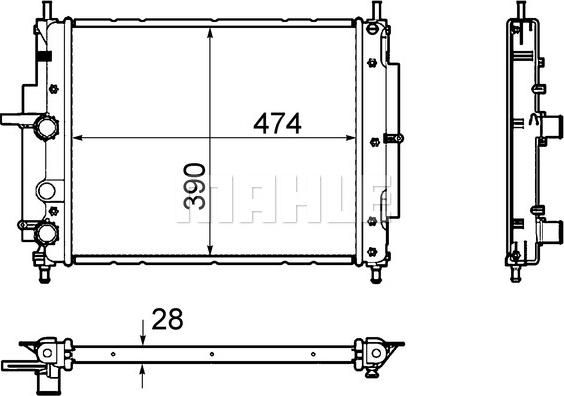 MAHLE CR 1107 000P - Радиатор, охлаждане на двигателя vvparts.bg