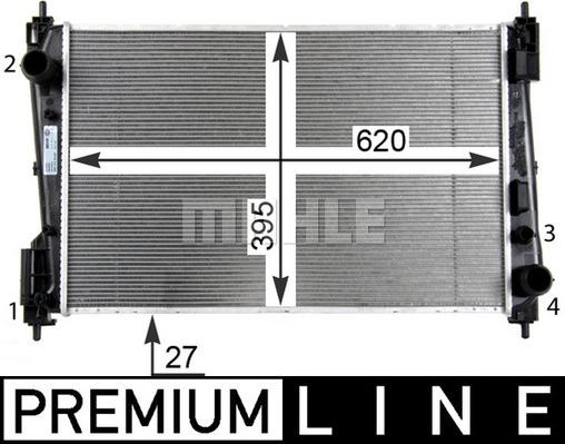 MAHLE CR 1111 000P - Радиатор, охлаждане на двигателя vvparts.bg