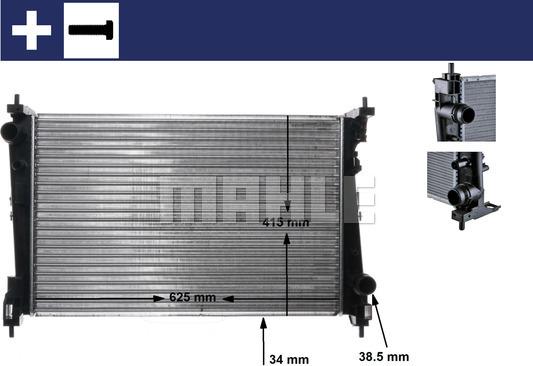 MAHLE CR 1112 000S - Радиатор, охлаждане на двигателя vvparts.bg