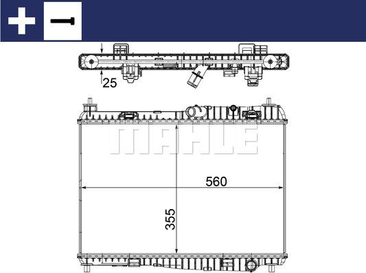 MAHLE CR 1135 000S - Радиатор, охлаждане на двигателя vvparts.bg