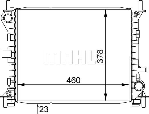 MAHLE CR 1136 000S - Радиатор, охлаждане на двигателя vvparts.bg