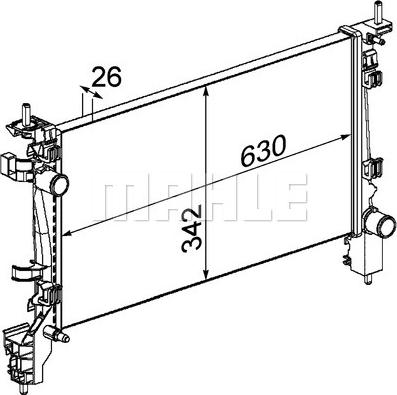 MAHLE CR 1131 000P - Радиатор, охлаждане на двигателя vvparts.bg