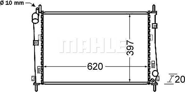 MAHLE CR 1137 000S - Радиатор, охлаждане на двигателя vvparts.bg