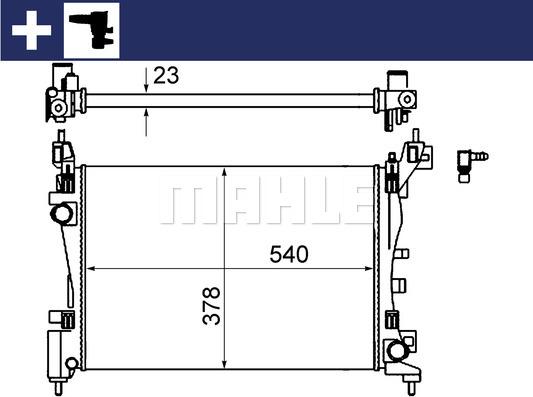 MAHLE CR 1121 000S - Радиатор, охлаждане на двигателя vvparts.bg