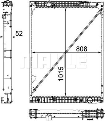 MAHLE CR 1174 000P - Радиатор, охлаждане на двигателя vvparts.bg