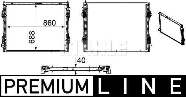 MAHLE CR 1175 000P - Радиатор, охлаждане на двигателя vvparts.bg